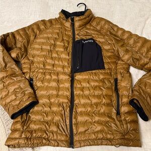 Simms Men's Brown and Black Puffer Jacket